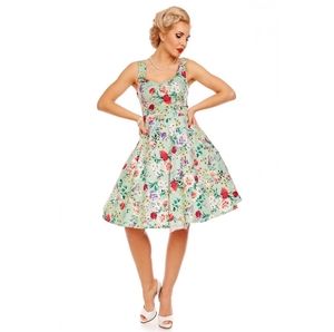Dolly & Dotty Pin Up Floral Swing Dress